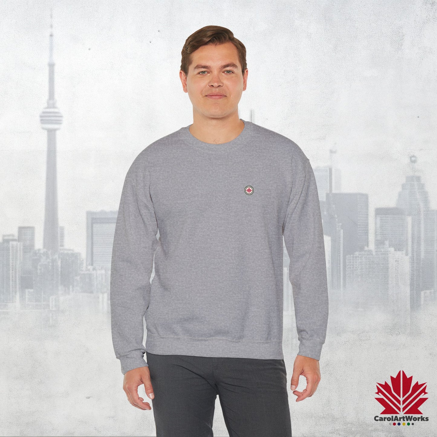 “North Strong” Compass Design Unisex Sweatshirt – Navigate Adventure with Canadian Pride