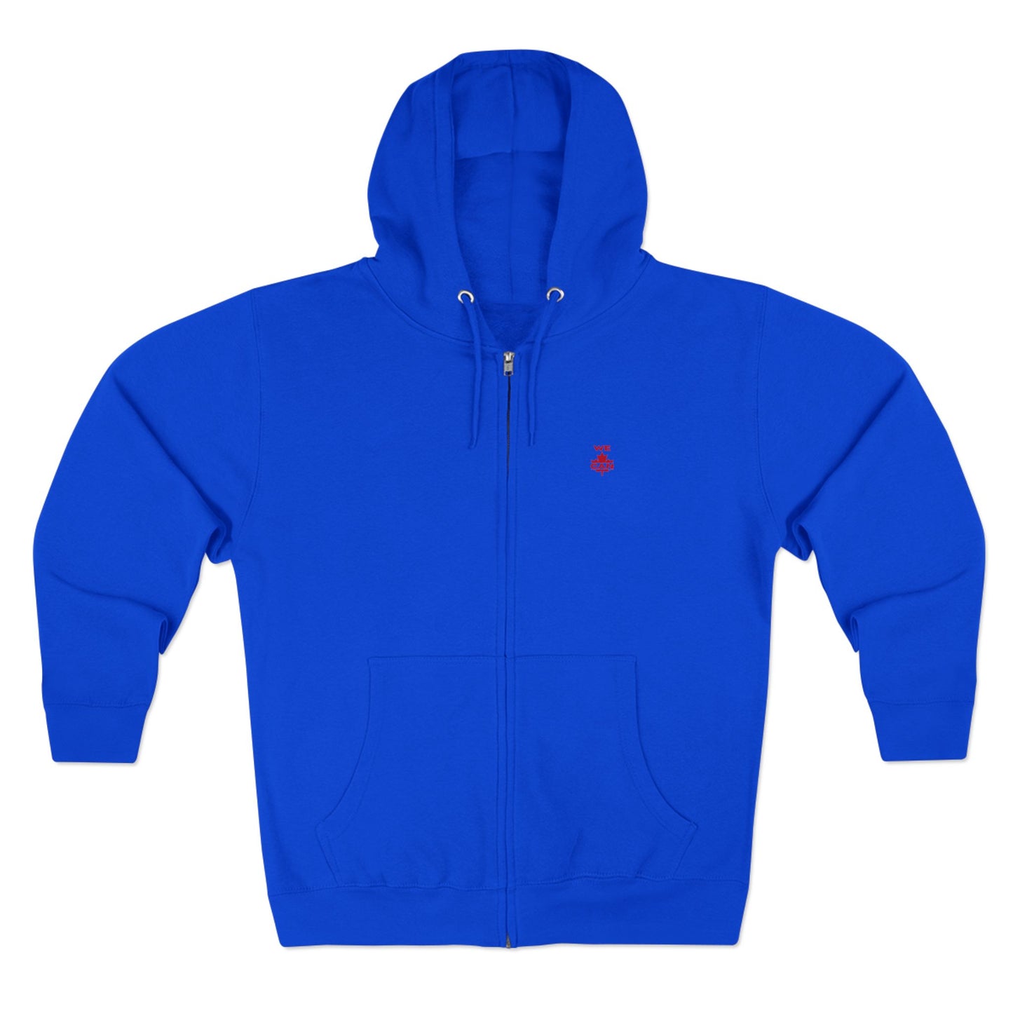 “WE CAN” with Maple Leaf Unisex Zip Hoodie – Motivational Hoodie for Everyday Comfort, Canada Pride