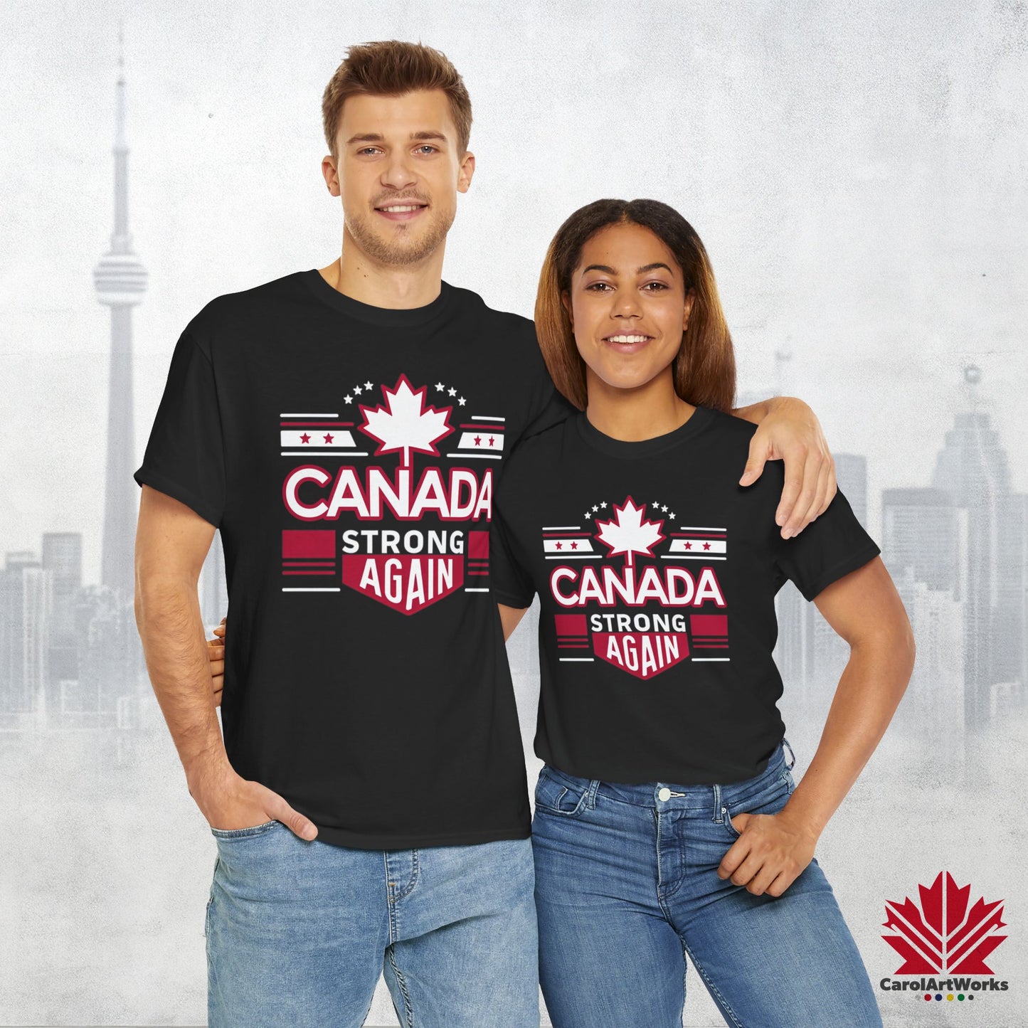 “Canada Strong Again” Unisex Cotton Tee – Comfortable Casual Wear