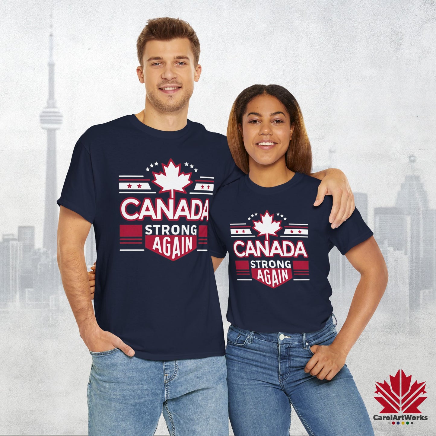 “Canada Strong Again” Unisex Cotton Tee – Comfortable Casual Wear