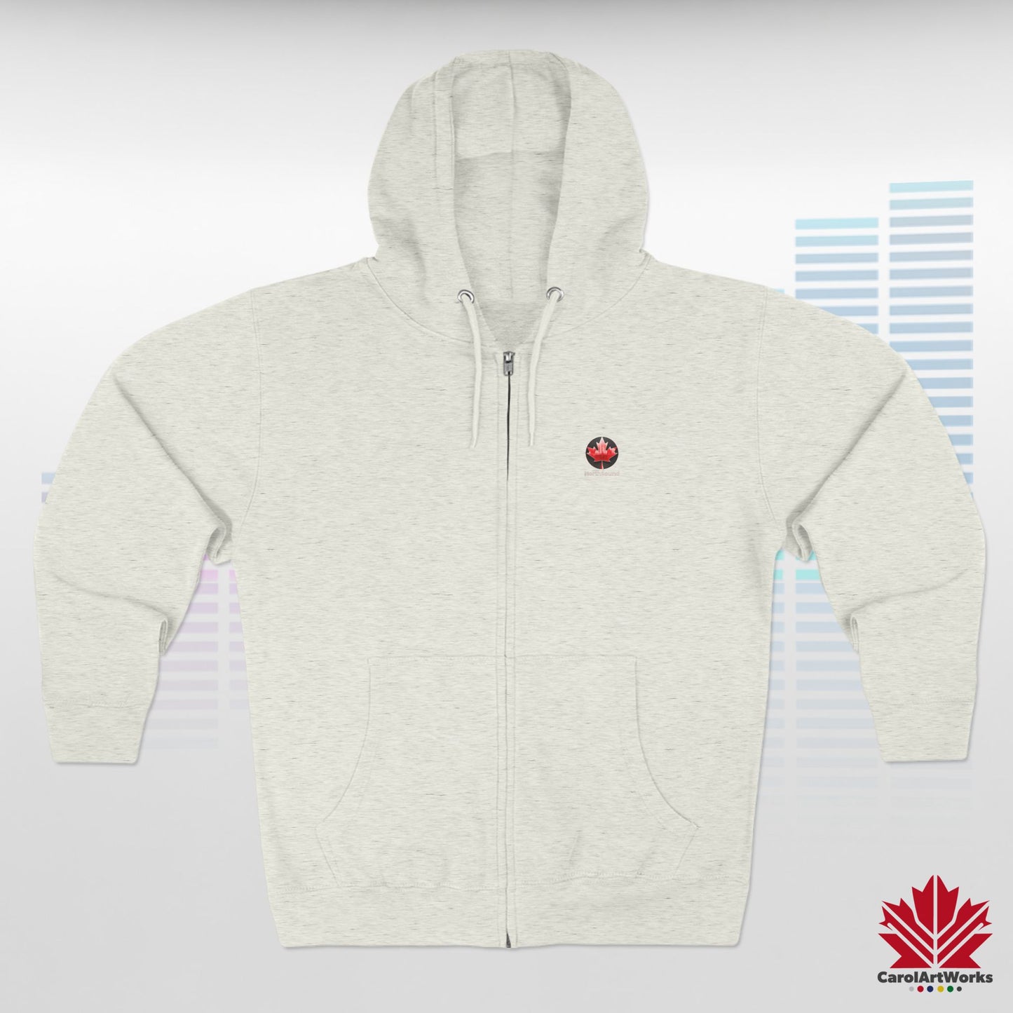 "NorthSound" Unisex Zip Hoodie - Zip Up and Tune In to Canadian Vibes
