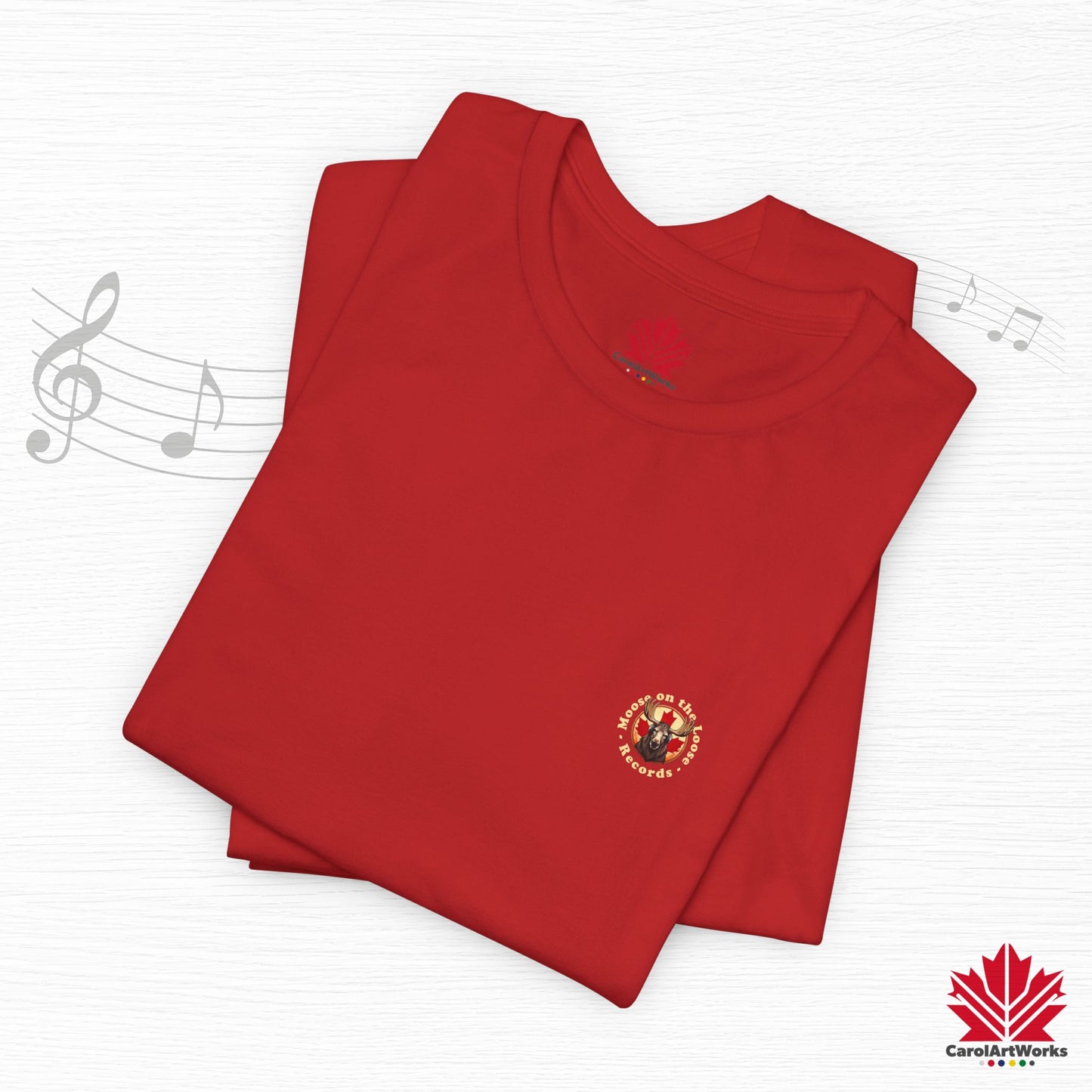 “Moose on the Loose Records” Unisex Short Sleeve Tee – A Hit for Every Playlist