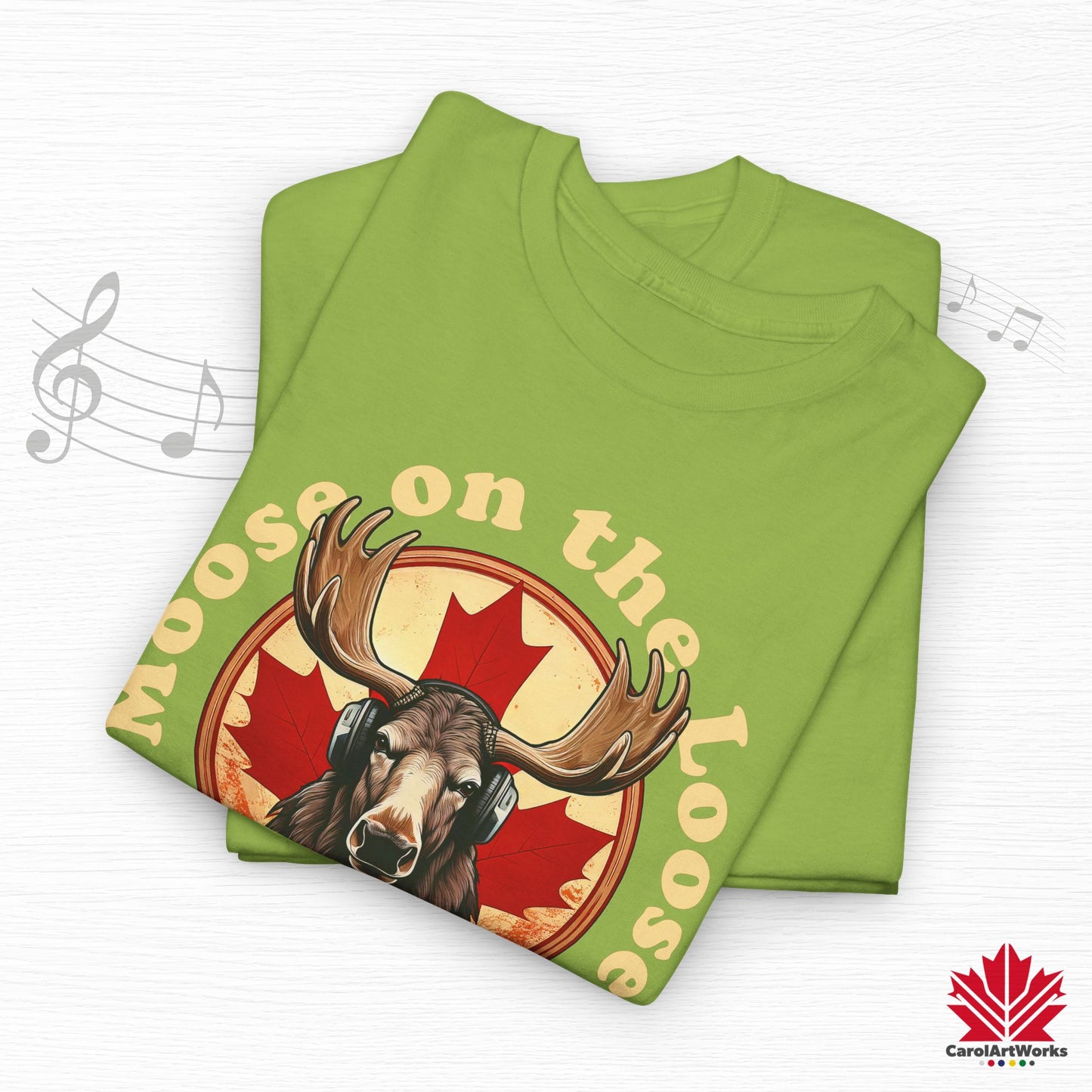 "Moose on the Loose Records" Classic Cotton Tee - Wear the Sound of Canada