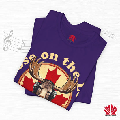 “Moose on the Loose Records” Unisex Short Sleeve Tee – A Hit for Every Playlist