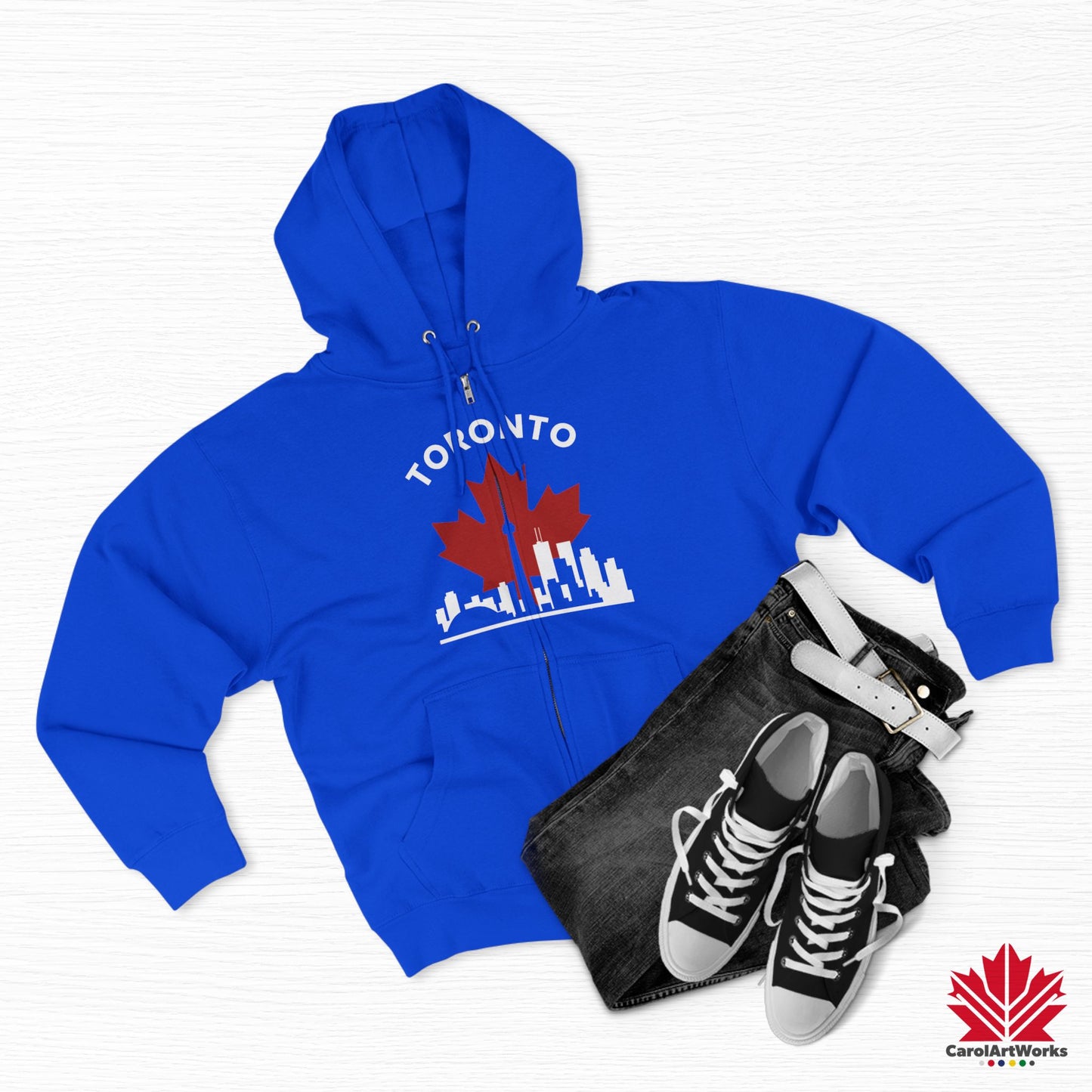 Sweat à capuche zippé Toronto Leafline pour des balades en ville en toute saison