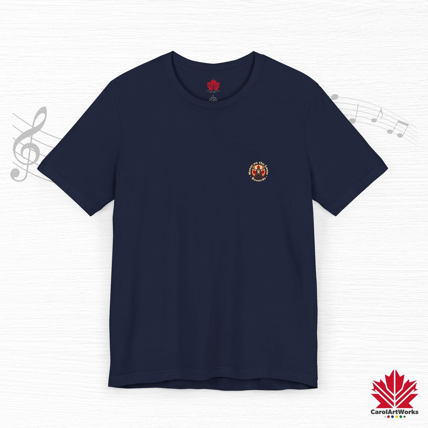 “Moose on the Loose Records” Unisex Short Sleeve Tee – A Hit for Every Playlist
