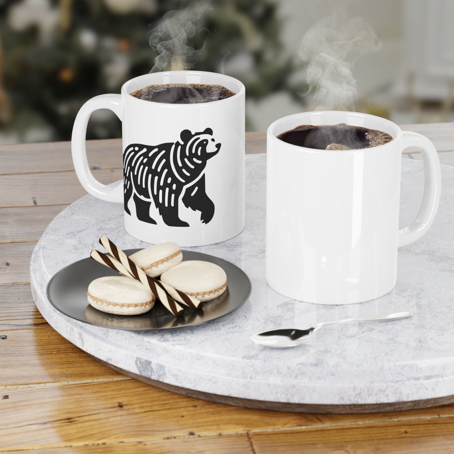 scandinavian minimalistic BEAR - Ceramic Mugs (11oz\15oz\20oz)