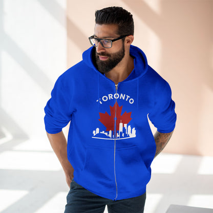 Sweat à capuche zippé Toronto Leafline pour des balades en ville en toute saison