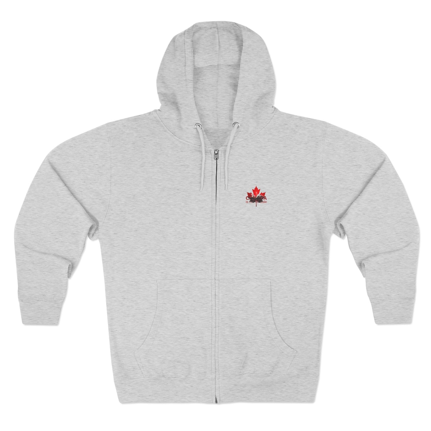 Sweat à capuche unisexe zippé « Le Canada n'est pas à vendre » – Feuille d'érable rouge et montagnes, sweat-shirt confortable et élégant pour les fiers Canadiens