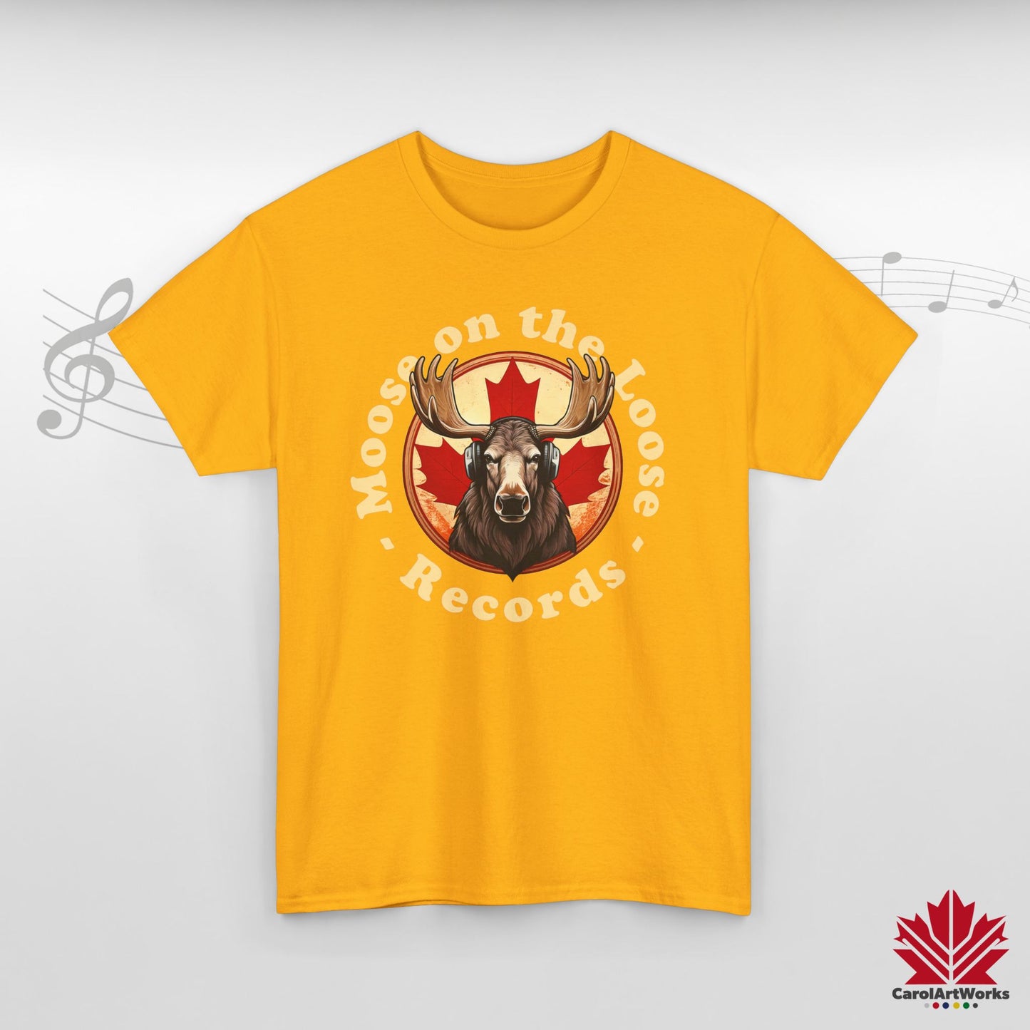 "Moose on the Loose Records" Classic Cotton Tee - Wear the Sound of Canada