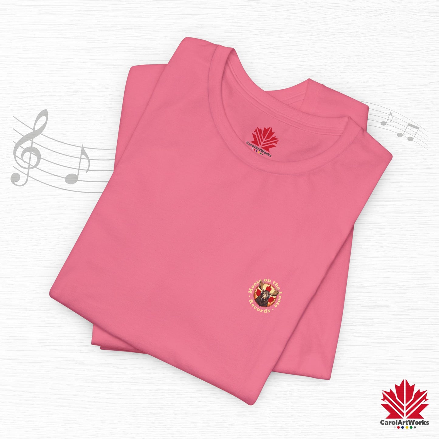 “Moose on the Loose Records” Unisex Short Sleeve Tee – A Hit for Every Playlist