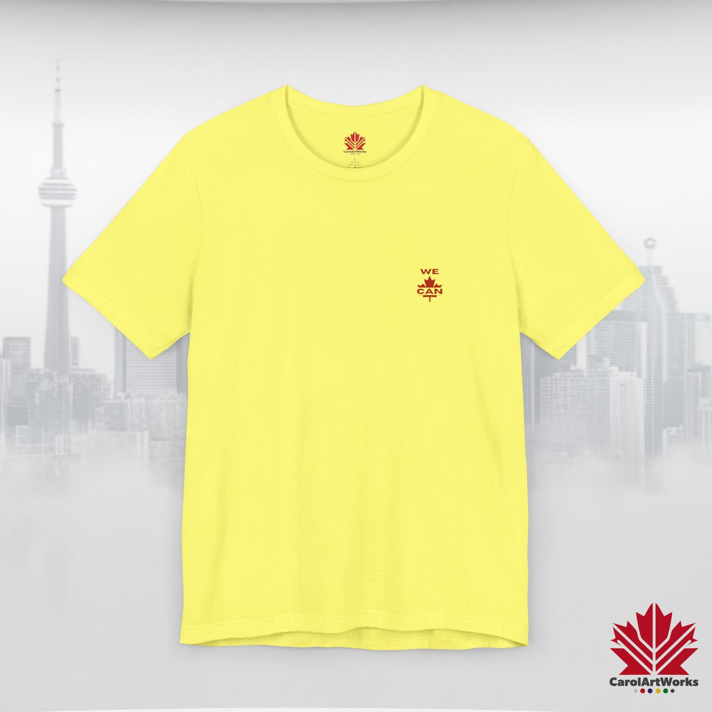“WE CAN” with Maple Leaf Unisex Short Sleeve Tee – Casual Comfort for Every Occasion