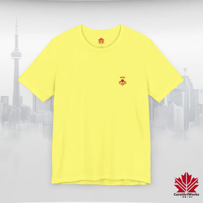 “WE CAN” with Maple Leaf Unisex Short Sleeve Tee – Casual Comfort for Every Occasion