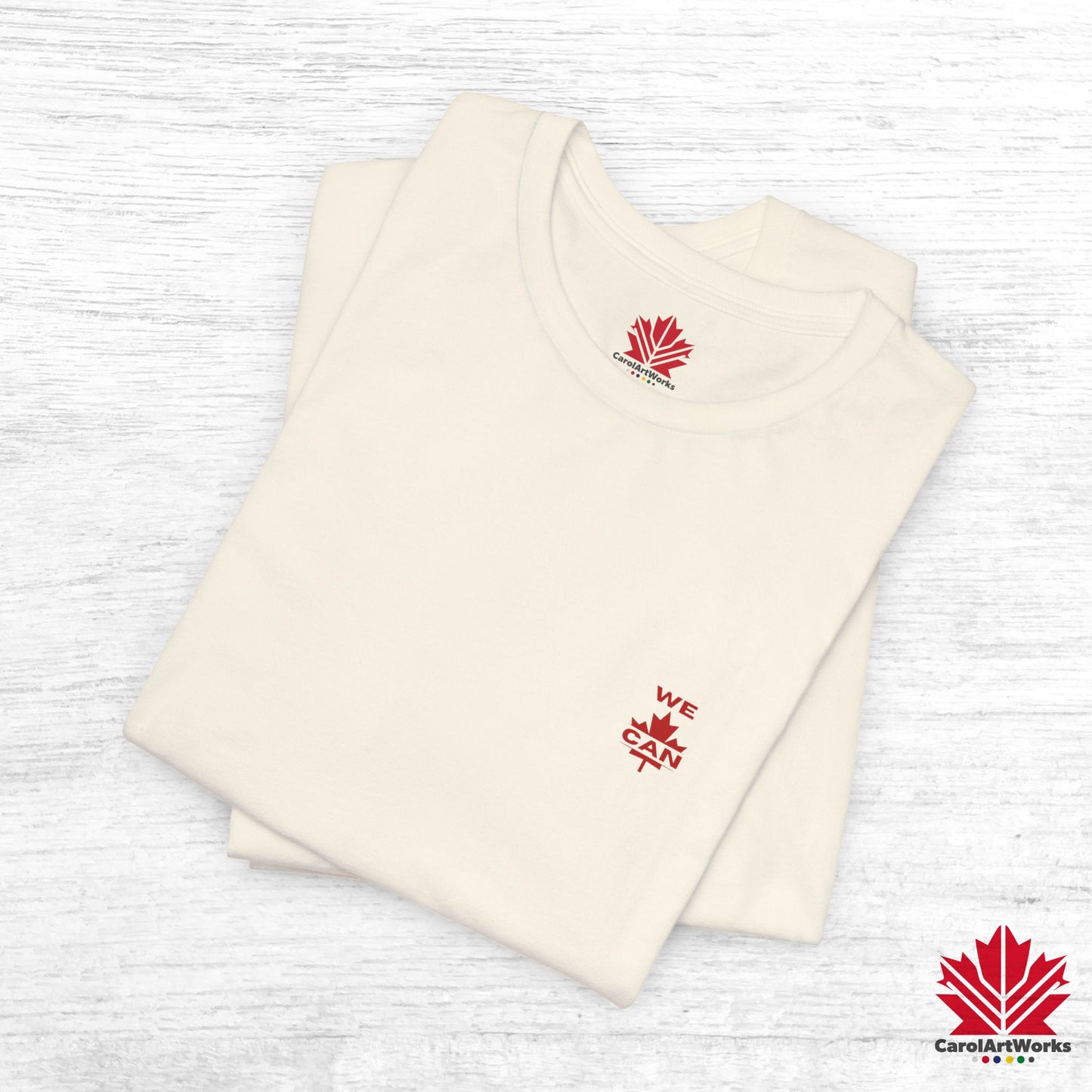 “WE CAN” with Maple Leaf Unisex Short Sleeve Tee – Casual Comfort for Every Occasion
