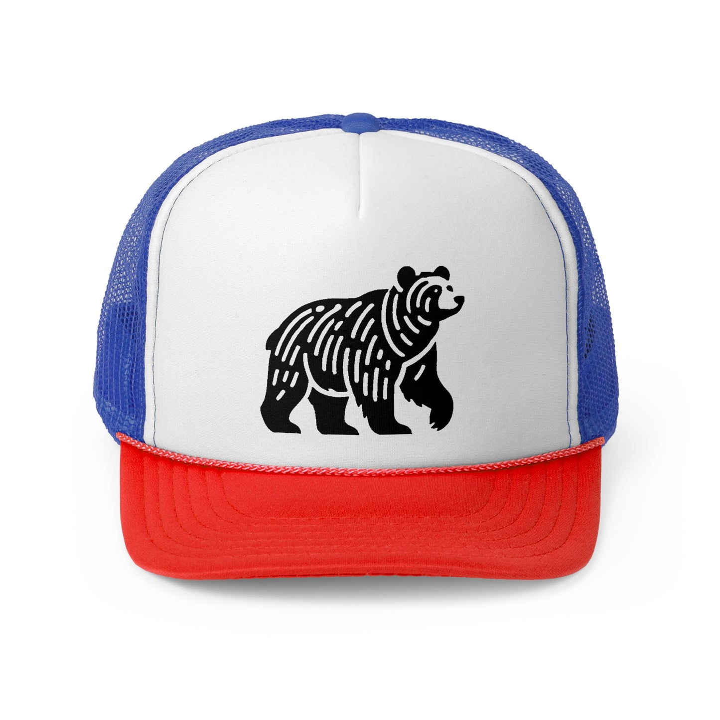 scandinavian minimalistic BEAR Design Trucker Cap – Outdoor Adventure Hat for Nature Lovers