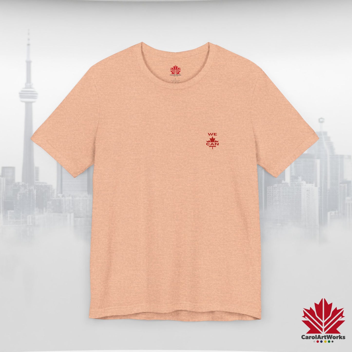 “WE CAN” with Maple Leaf Unisex Short Sleeve Tee – Casual Comfort for Every Occasion