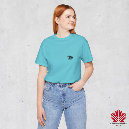 scandinavian minimalistic BEAVER Design Unisex Short Sleeve Tee - Soft and Comfortable, Perfect for Everyday Wear and Nature Lovers