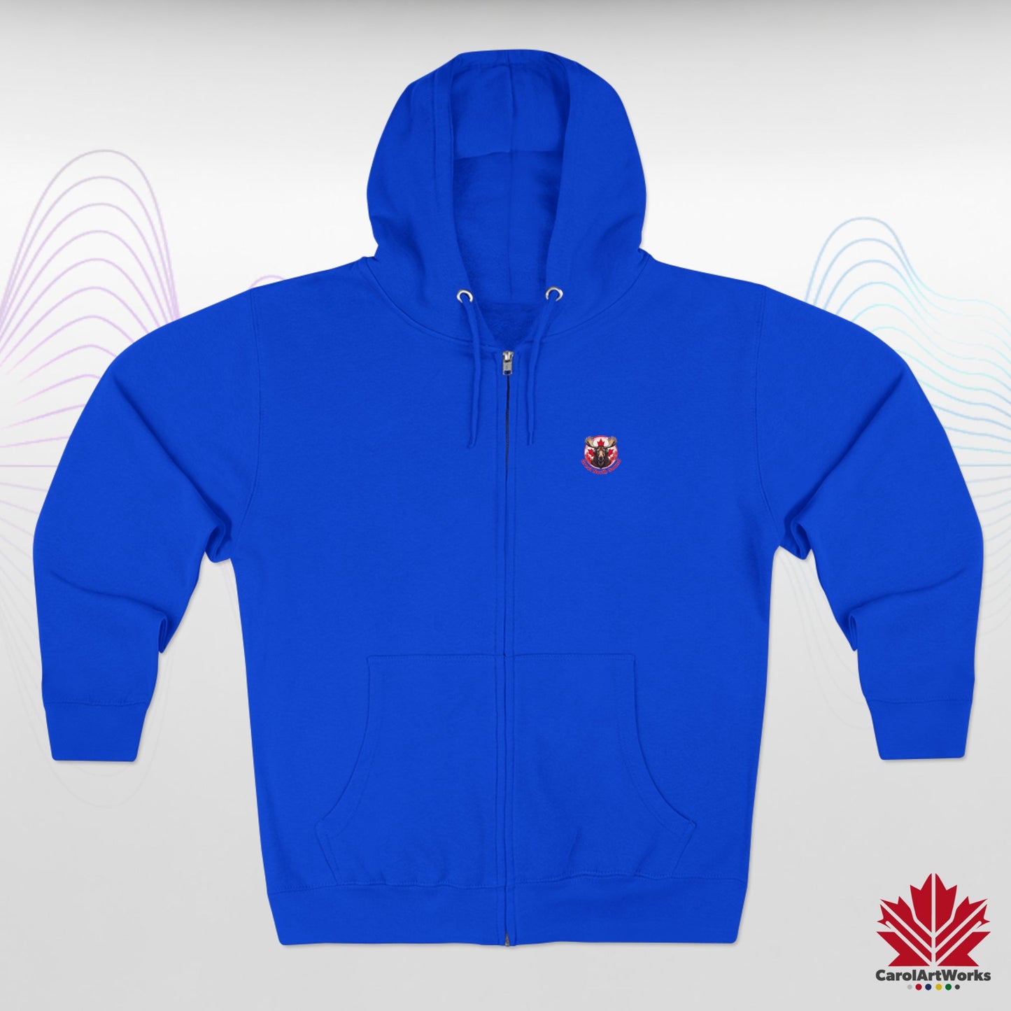 "Great North Sound" Moose and Music Unisex Zip Hoodie