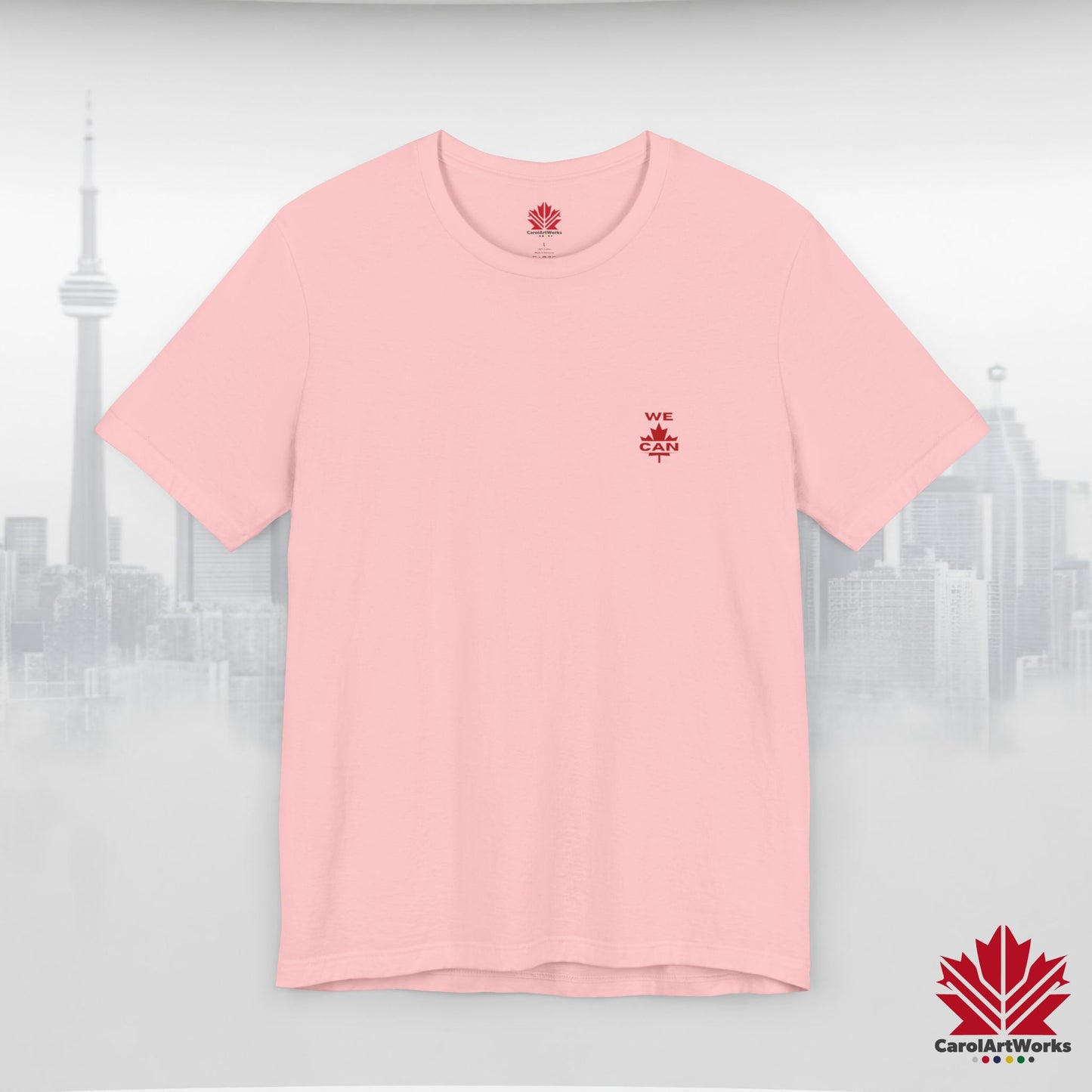 “WE CAN” with Maple Leaf Unisex Short Sleeve Tee – Casual Comfort for Every Occasion