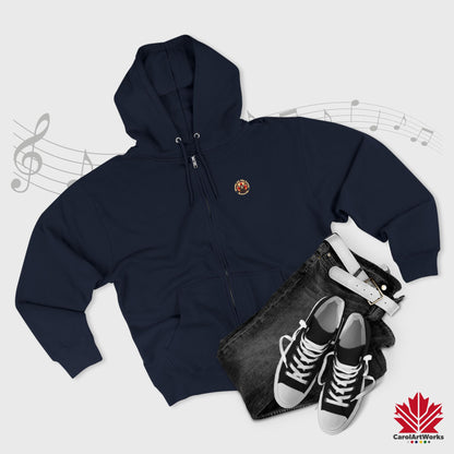 "Moose on the Loose Records" Unisex Zip Hoodie - Cozy and Stylish for Music Lovers
