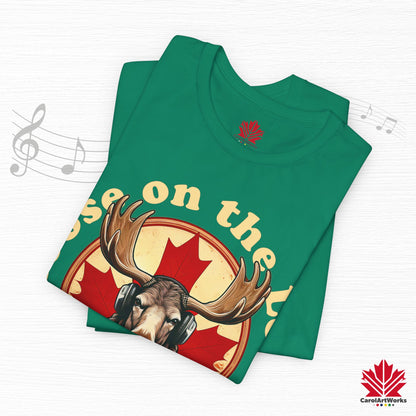“Moose on the Loose Records” Unisex Short Sleeve Tee – A Hit for Every Playlist