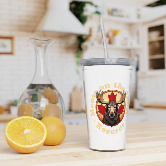 "Moose on the Loose Records" Tumbler with Straw - Stay Hydrated, Stay in Tune