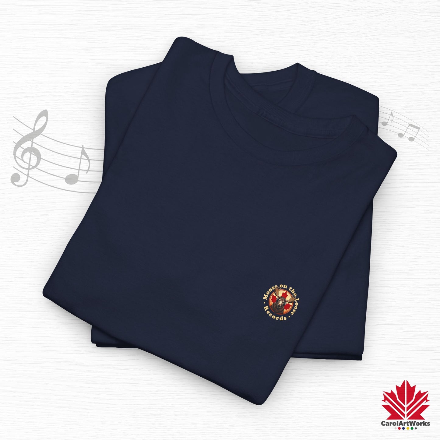 "Moose on the Loose Records" Classic Cotton Tee - Wear the Sound of Canada