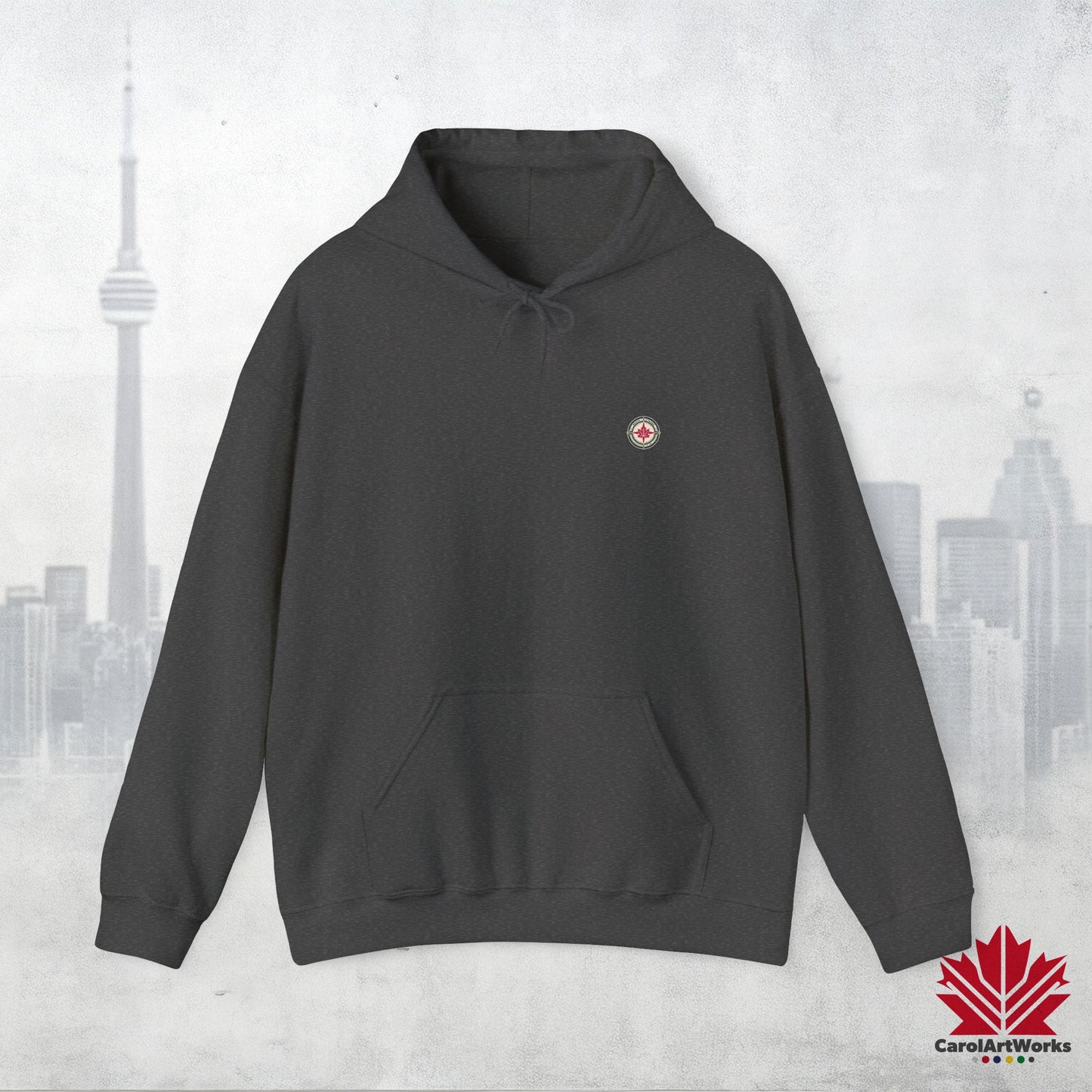 “North Strong” Compass Design Unisex Hoodie – Navigate Adventure with Canadian Pride