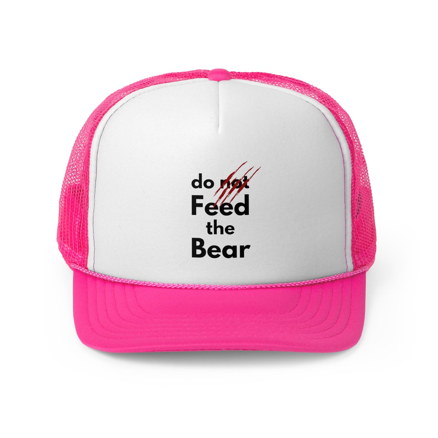 "Do Not Feed the Bear" Trucker Cap - Fun Camping Hat for Adventure Lovers