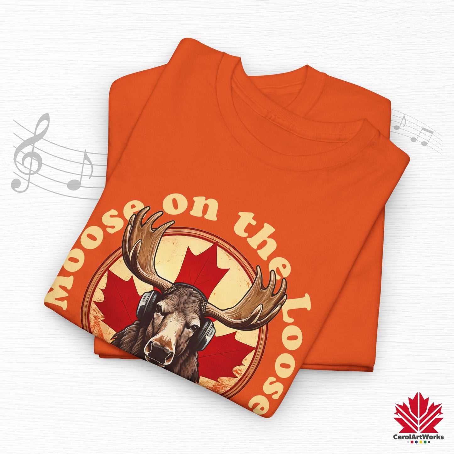 "Moose on the Loose Records" Classic Cotton Tee - Wear the Sound of Canada