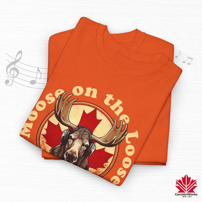 "Moose on the Loose Records" Classic Cotton Tee - Wear the Sound of Canada