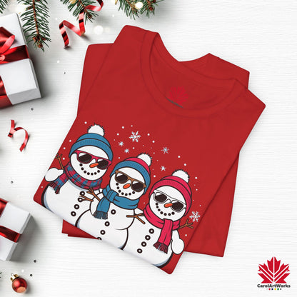Cool Snow Squad | Funny Snowman Christmas Shirt | Matching Family Tee – Canadian-Made, Premium Cotton
