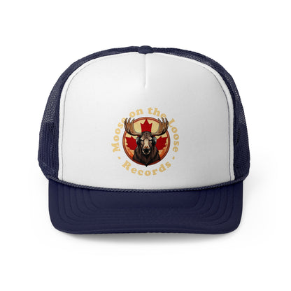 “Moose on the Loose Records” Trucker Hat – Musical Retro Style Hat
