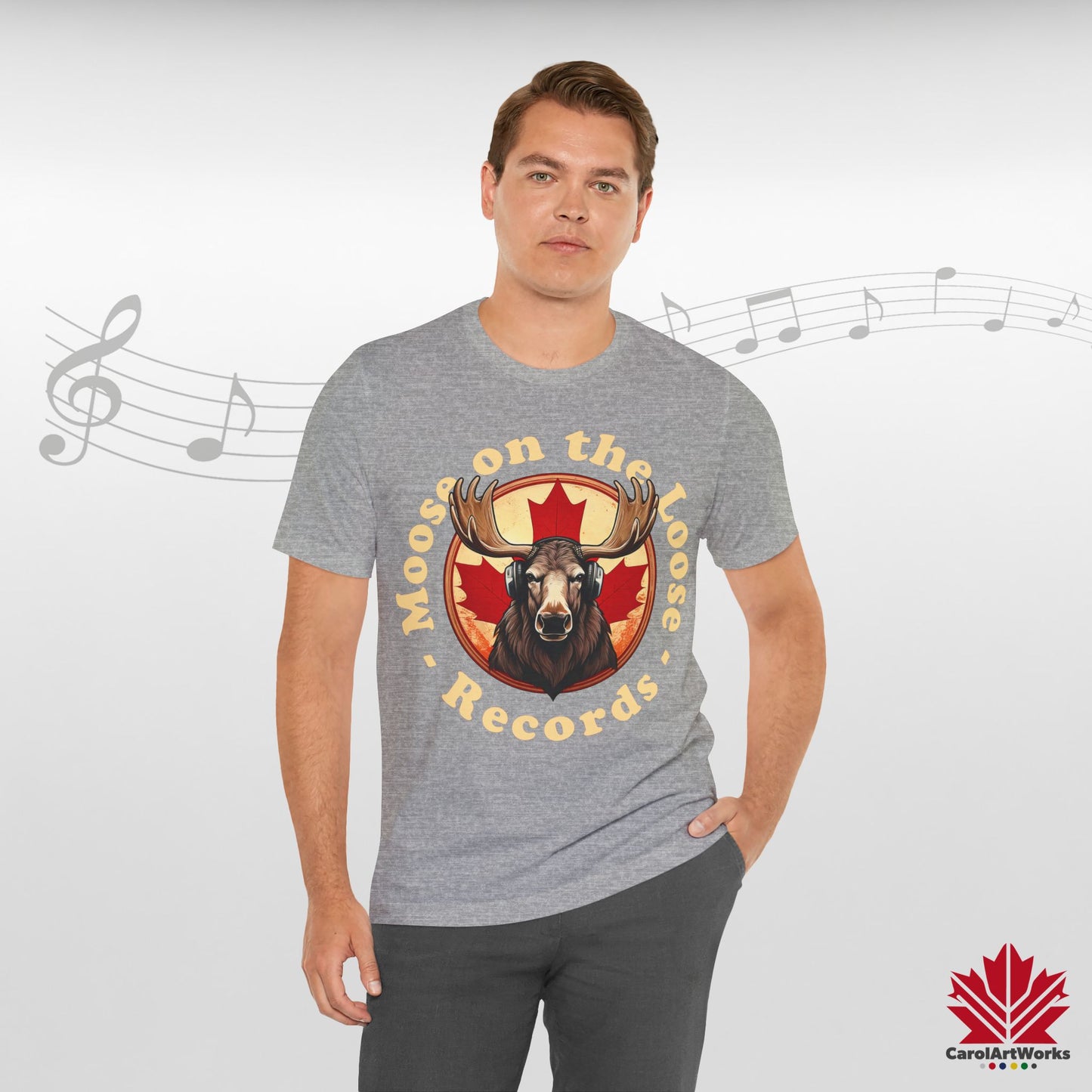 “Moose on the Loose Records” Unisex Short Sleeve Tee – A Hit for Every Playlist