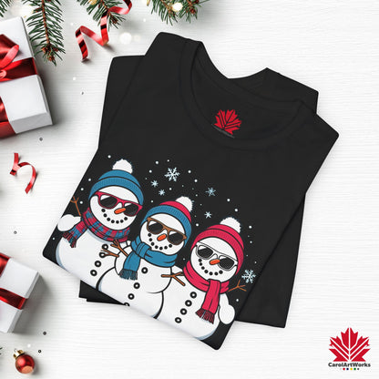 Cool Snow Squad | Funny Snowman Christmas Shirt | Matching Family Tee – Canadian-Made, Premium Cotton