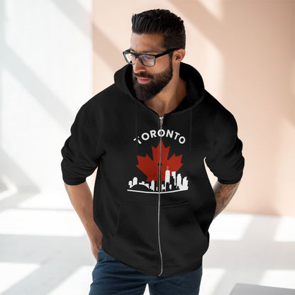 Sweat à capuche zippé Toronto Leafline pour des balades en ville en toute saison