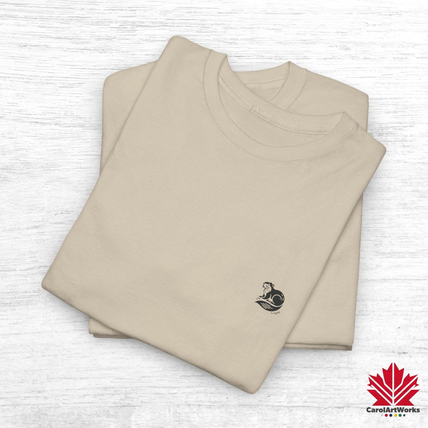 scandinavian minimalistic BEAVER Design Unisex Cotton Tee – Soft and Comfortable Everyday Wear