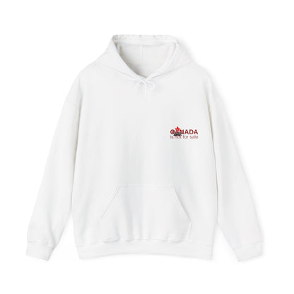 Le Canada n'est pas à vendre - Sweat à capuche minimaliste - Imprimé discret, style décontracté
