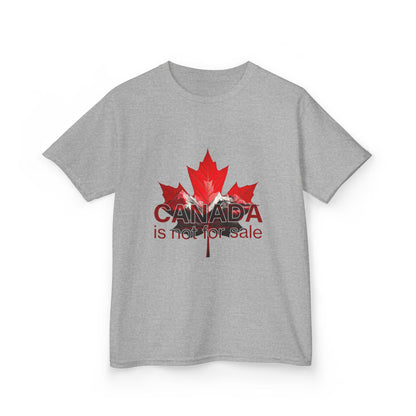 Kanada ist nicht zu verkaufen – Statement-T-Shirt für Kinder – Auffälliger Aufdruck, stolze kleine Kanadier