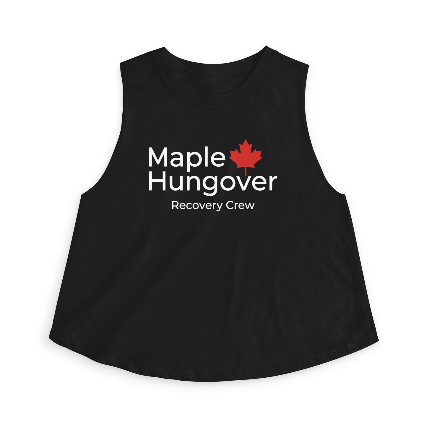 “Maple Hungover” Cropped Tank - Cute Party Recovery Graphic Top