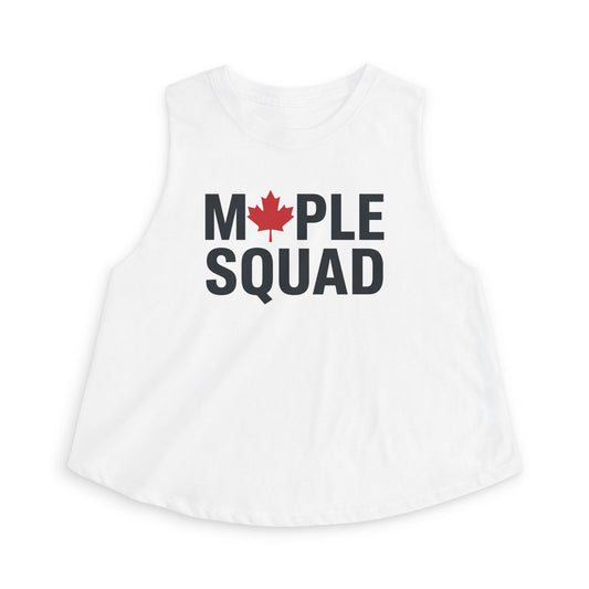 “Maple Squad” Cropped Tank - Cute Matching Maple Graphic Top