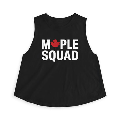 “Maple Squad” Cropped Tank - Cute Matching Maple Graphic Top