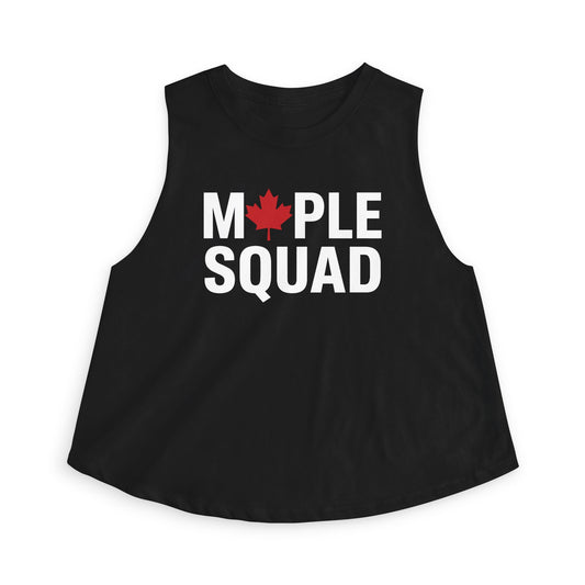 “Maple Squad” Cropped Tank - Cute Matching Maple Graphic Top