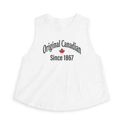 “Original Canadian” Cropped Tank - Retro Inspired Canada Graphic Top