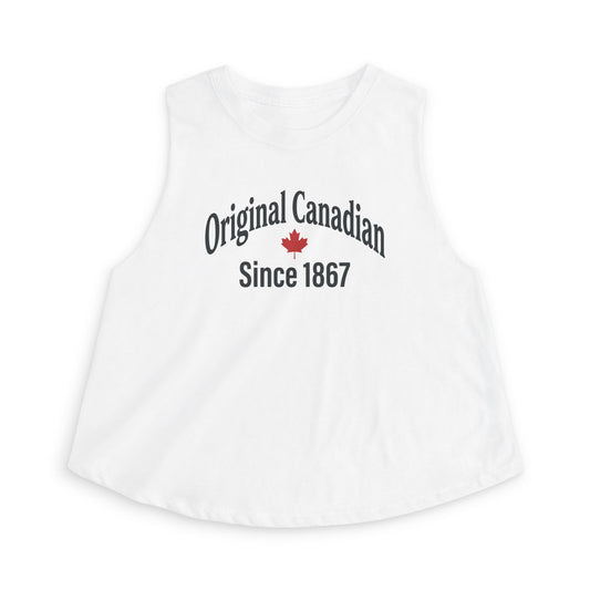 “Original Canadian” Cropped Tank - Retro Inspired Canada Graphic Top