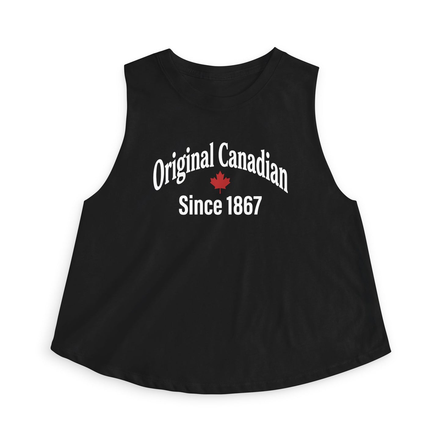 “Original Canadian” Cropped Tank - Retro Inspired Canada Graphic Top
