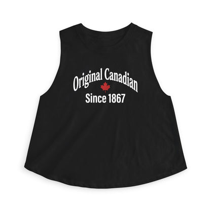 “Original Canadian” Cropped Tank - Retro Inspired Canada Graphic Top