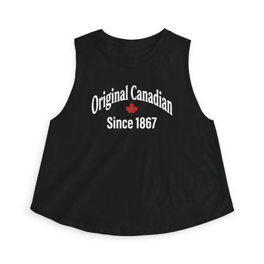 “Original Canadian” Cropped Tank - Retro Inspired Canada Graphic Top