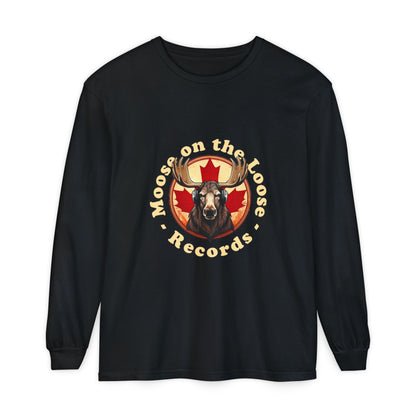 Moose on the Loose Records Longsleeve – Relaxed Fit, Moose‑Powered Canadian Beat