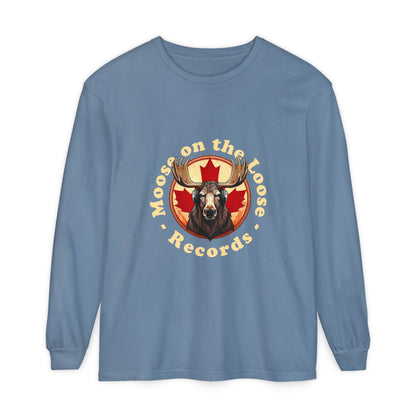 Moose on the Loose Records Longsleeve – Relaxed Fit, Moose‑Powered Canadian Beat